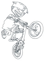 A coloring page of rocket power